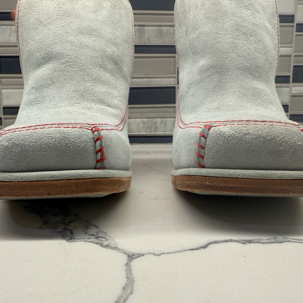 UGG Gray Ankle Boots with Suede Upper and Chunky Sole Eckhaus Latte Size 9 - Picture 8 of 8